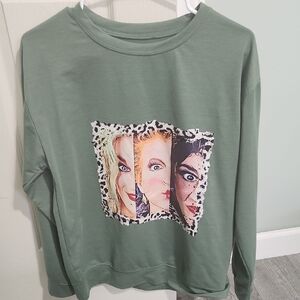Green Graphic Sweatshirt Hocus Pocus